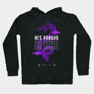 Japanese Aesthetic Ace Pride Purple Dragon Hoodie